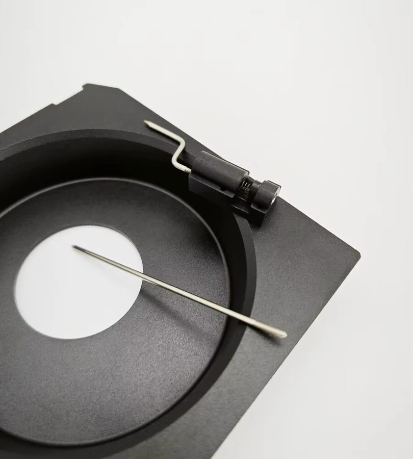 Proscope Metall Objektivplatte für Linhof Wista Technika 4x5 Kameras, Copal #0 Einbau 18mm, Schwarz - Bild 2