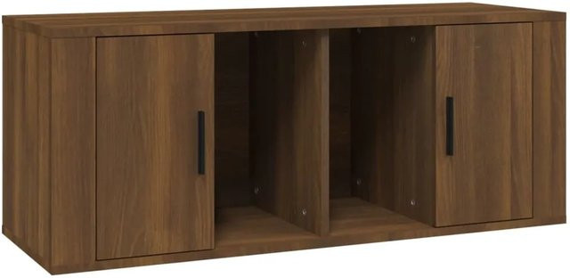vidaXL TV-Schrank in Braun mit Eichen-Optik aus Holzwerkstoff, B/T/H: 100 x 35 x 40 cm - Bild 1