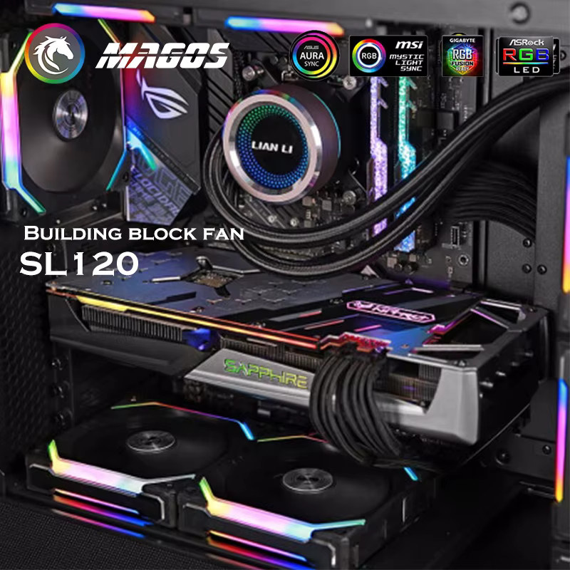 Lian Li UNI FAN SL120 AL120 RGB Lüfter-Kit mit Smart PWM-Steuerung und ARGB in Schwarz oder Weiß - Bild 2