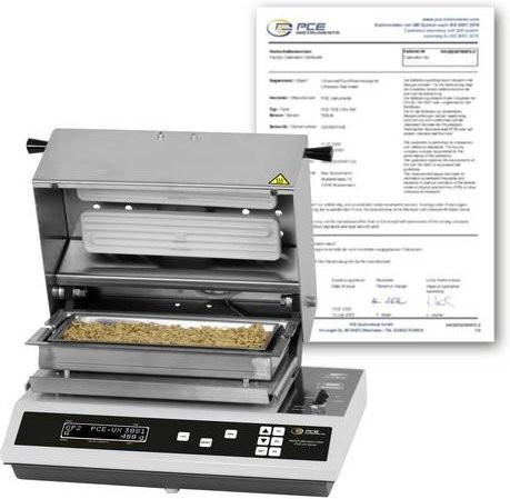 PCE Instruments Feuchtebestimmerwaage PCE-UX 3081-ICA in Silber mit ISO-Zertifikat, Wägebereich 400g und Heiztemperatur bis 220°C - Bild 1