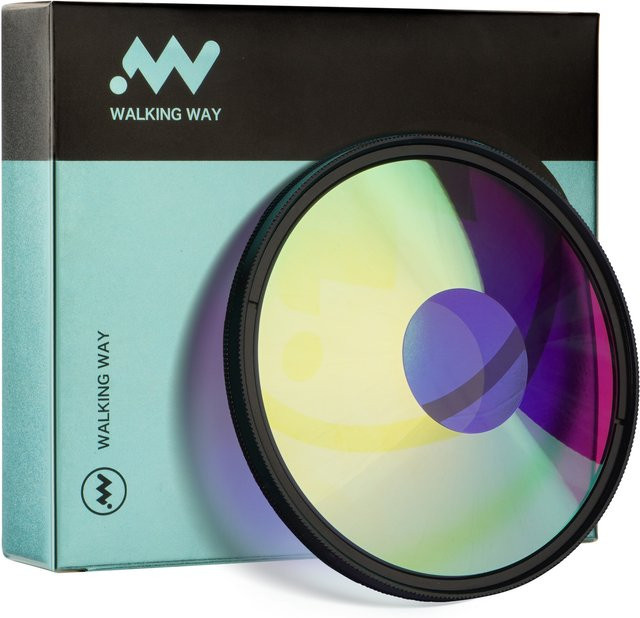Walking Way Chromatischer Halo-Kamerafilter aus irisierendem optischem Glas für Regenbogen-Wirbel-Verzerrungen und kreative Porträts in Multicolour - Bild 1