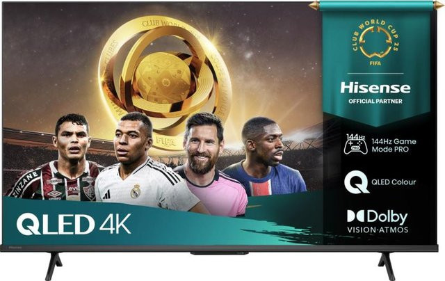 Hisense 43E77Q Pro QLED Smart-TV in Schwarz mit 4K Ultra HD, 108 cm (43 Zoll) und 144Hz Panel - Bild 1