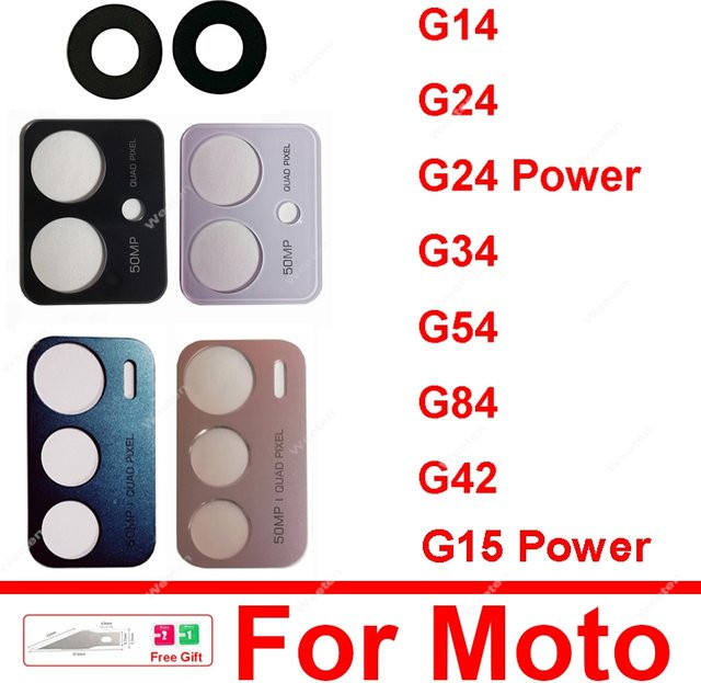 Motorola Ersatz-Kameraobjektivglas für MOTO G14 G24 G34 G54 G84 G42 G15 Power in Grau - Bild 1