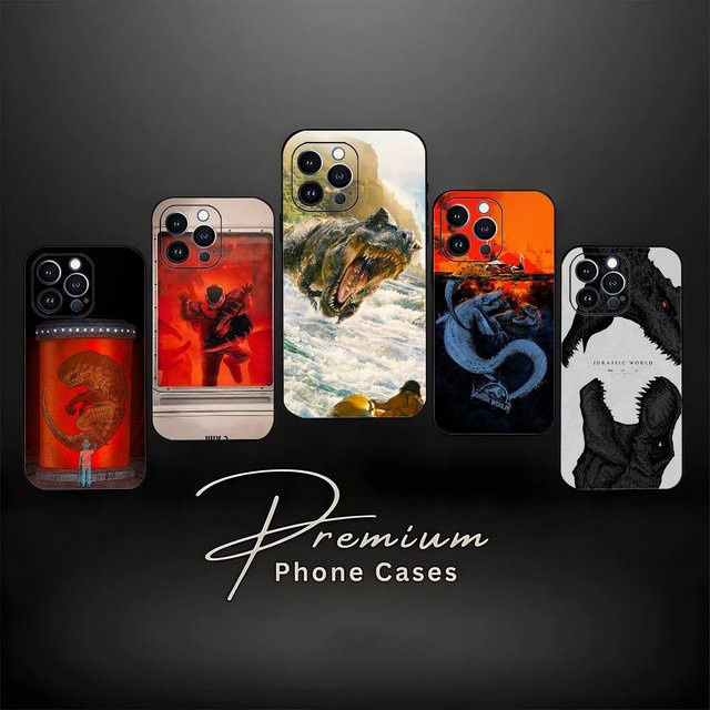 J-Jurassic Park Dinosaur World Handyhülle aus weichem Silikon für iPhone, kompatibel mit iPhone 17 bis iPhone 7, Farbe: Schwarz - Bild 1