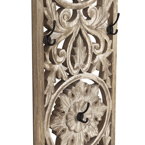 SIT Garderobenpaneel LAKADEE aus Mangoholz mit 4 Haken, braun, H x B x T: 110 x 35 x 8 cm - Bild 4