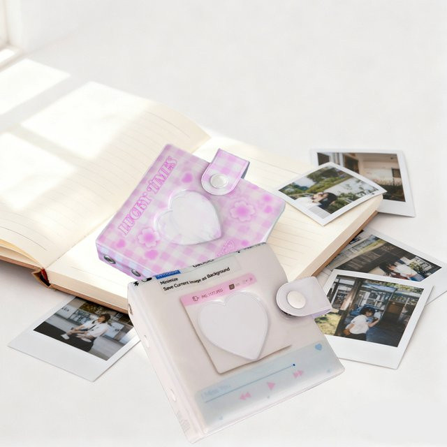 Mini-Fotoordner im Retro-Stil aus Kunststoff für Photocard Collections in Schwarz und Multicolour - Bild 1