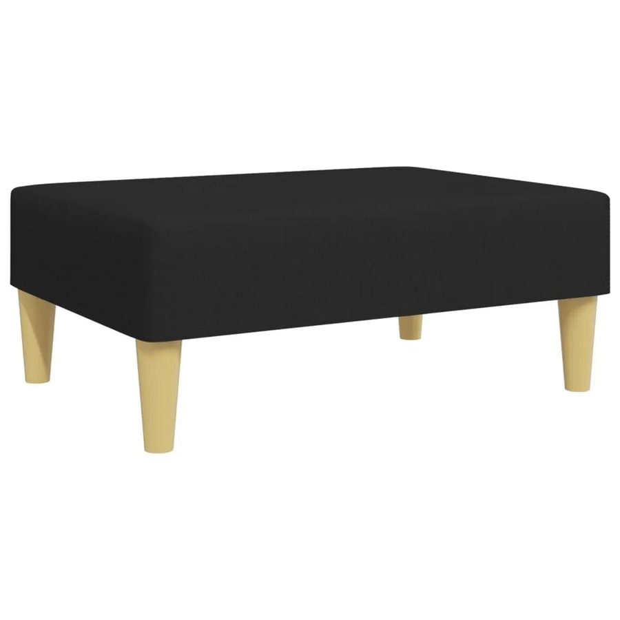 vidaXL Fußhocker Schwarz aus Stoff, B/T/H: 77 x 55 x 31 cm - Bild 2