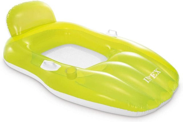 Intex Lounge Chill N' Float Luftmatratze Poolmatratze grün B: 163 cm, B: 104 cm - Bild 1
