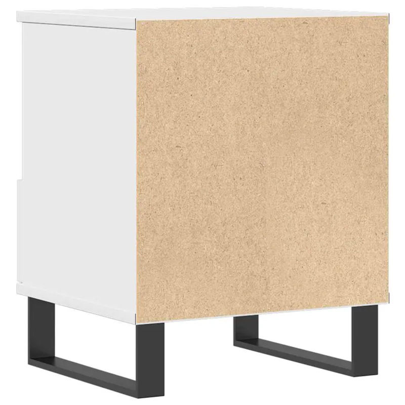 Vidaxl Nachttische im 2er-Set, Weiß, Modernes Design aus Holzwerkstoff und Metall, B/T/H: 40 x 35 x 50 cm - Bild 5