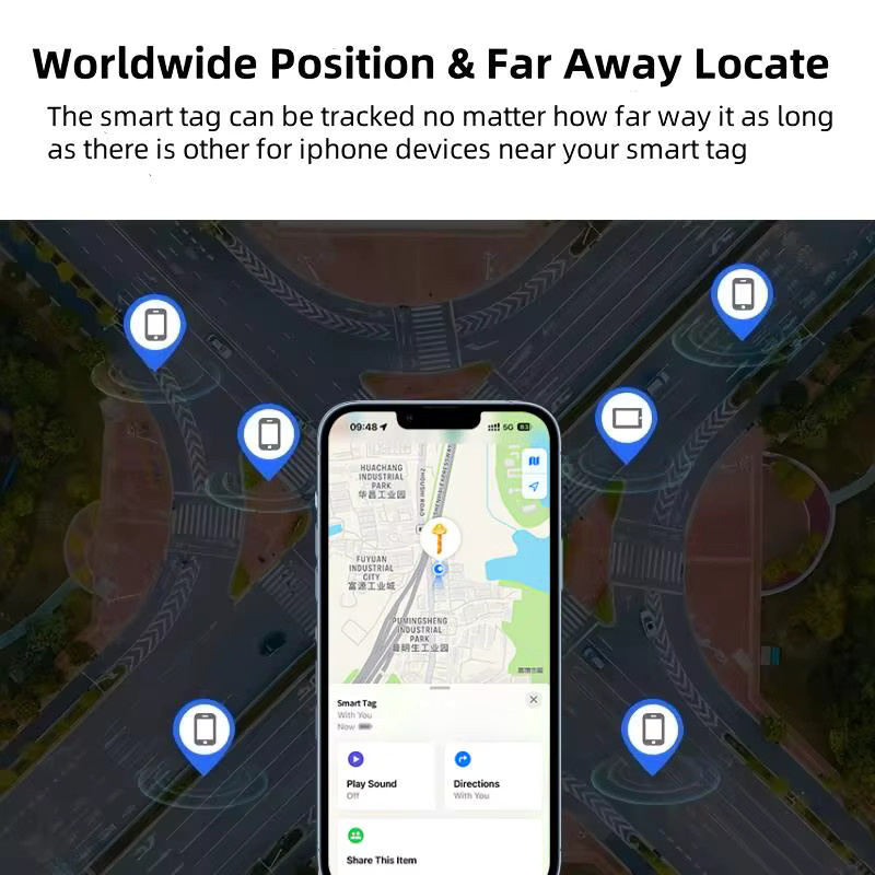 Apple AirTag Smart Tag in Weiß – Wasserdichter IP67 Schlüsselfinder mit GPS-Positionierung für Apple Find My, ideal für Schlüssel, Taschen und Haustiere - Bild 4