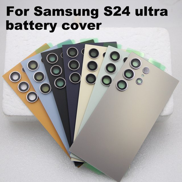Samsung Galaxy S24 Ultra S928B Ersatz-Rückseite als Hartschalen-Batteriegehäuse in Schwarz und Multicolour inklusive Klebstoff - Bild 1
