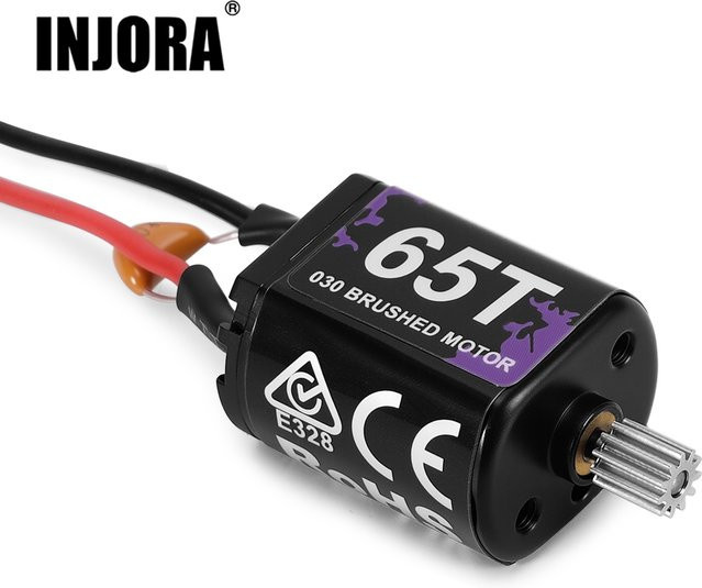 INJORA 65T 030-Size Bürstenmotor für 1/30 Axial SCX30, 2er-Pack, Metall - Bild 1