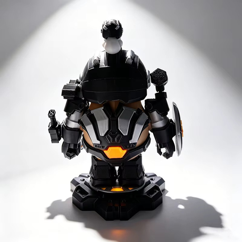 Marvel Capibala Kriegsmaschine, Magnetische Saugfigur, Schwarzer Krieger, Bausatz, Spielzeugfigur - Bild 3
