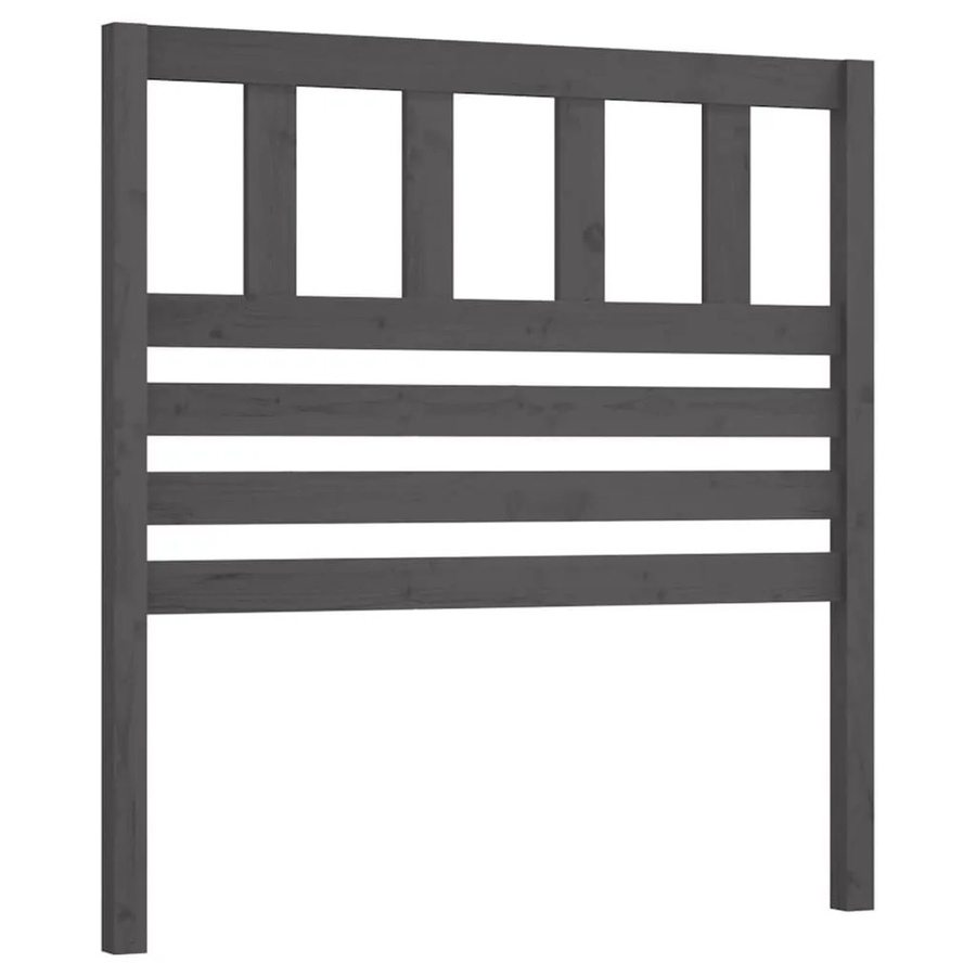 vidaXL Kopfteil aus Kiefer-Massivholz in Grau, rustikales Design, B/T/H: 106 x 4 x 100 cm - Bild 2