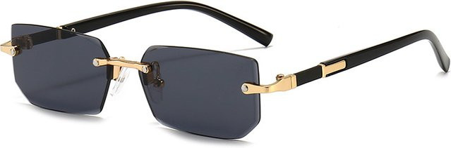 Sonnenbrille, randlos, rechteckig, Metall, Unisex - Bild 1