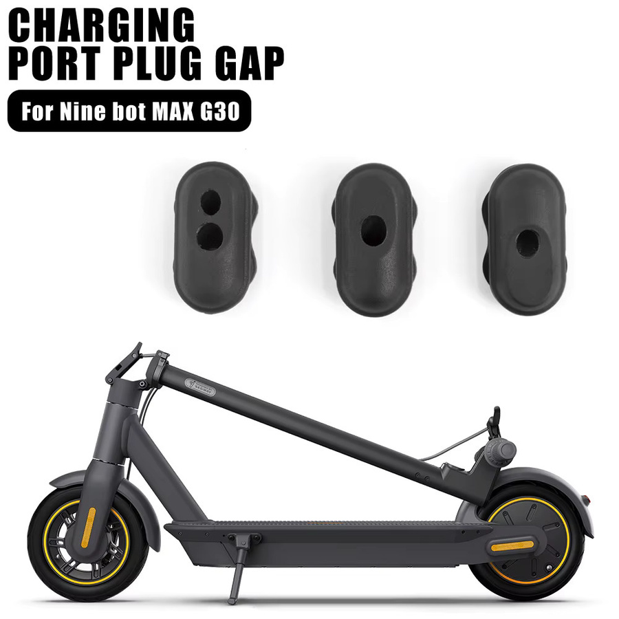 Ninebot Staubschutz-Silikonstecker für Ladungsschnittstelle in Schwarz für Ninebot MAX G30 G30D E-Scooter - Bild 4