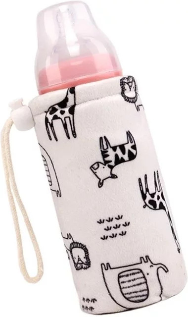 J15U Babyflaschentasche in Weiß, waschbarer Thermo-Milchflaschenwärmer für Kinderwagen und Reisen - Bild 1