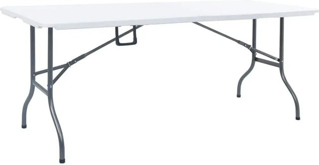 vidaXL Gartentisch klappbar Weiß B/T/H: 180 x 72 x 72 cm - Bild 1