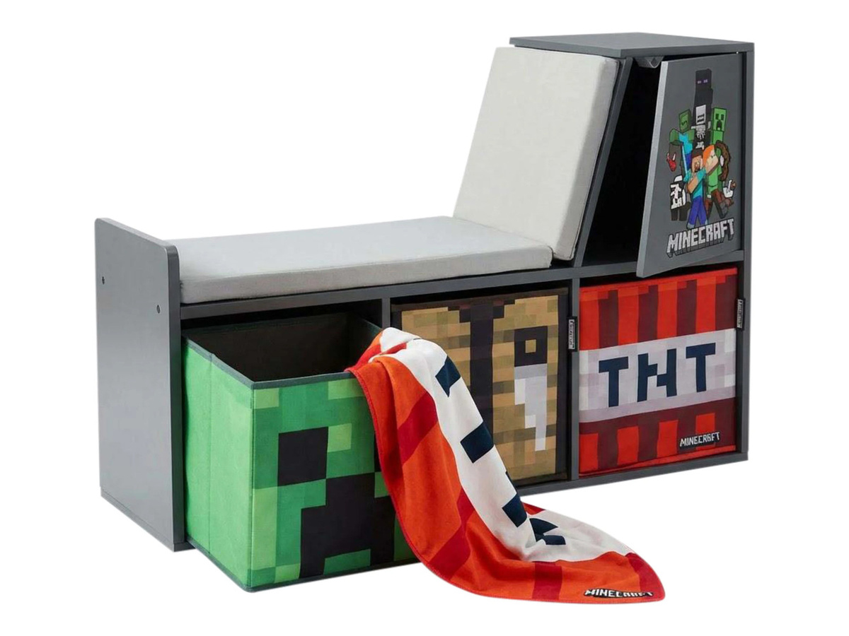 Minecraft Sitzbank und Leseregal in Multicolour für Kinder, B/T/H: 70 x 60 x 30 cm - Bild 3