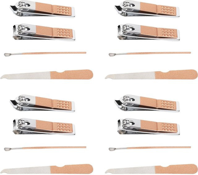 Koogeelife Maniküre Set, 4er Set, Edelstahl, beige - Bild 1