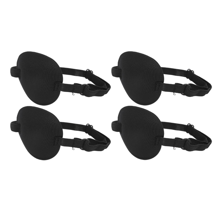 10 Stück Augenklappe verstellbar, weich, elastisch, Schwarz, Kinder Erwachsene - Bild 1