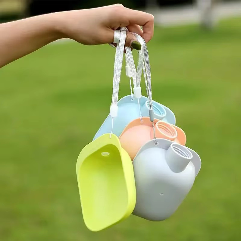 EelJoy Auslaufsichere Hunde-Reisewasserflasche in Grau und Multicolour, BPA-freie Tragbare Haustier-Trinkflasche mit integriertem Trinknapf für Hunde und Katzen - Bild 1