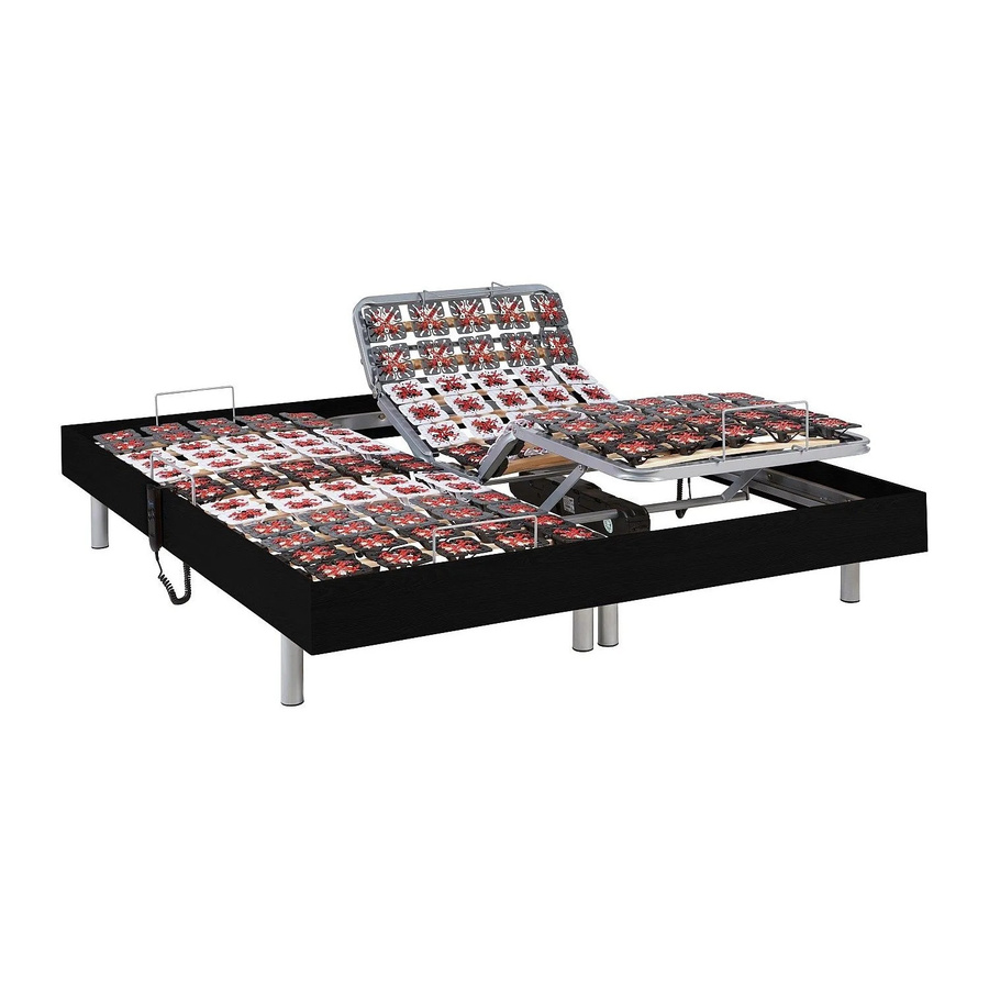 Vente-unique Bettgestell Nafuri mit verstellbarem Lattenrost in Schwarz, Breite: 190 cm - Bild 2