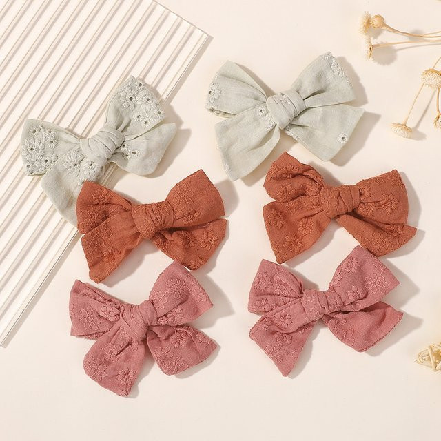 Haarspangen Schleife, Baumwolle, Kinder, Baby Bows - Bild 1