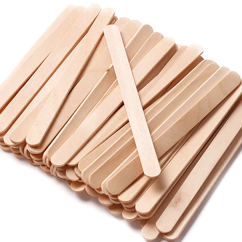 100 Stück Einweg-Holzspatel für Wachs, Augenbrauen, Unisex - Bild 1