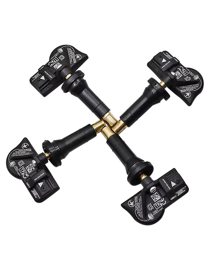 GANGLE Reifendrucksensor Set 433MHz Schwarz für Jeep Grand Cherokee 2015-2018, Jeep Grand Wagoneer 2021 und Jeep Wrangler 2015-2018, 4 Stück - Bild 2