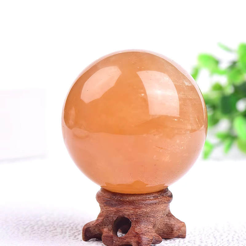 Harmonious Crystalloid Weiße Kristallkugel aus natürlichem Kristall, polierte Massagekugel für Reiki und zur Dekoration, Durchmesser: 25-30 mm - Bild 2