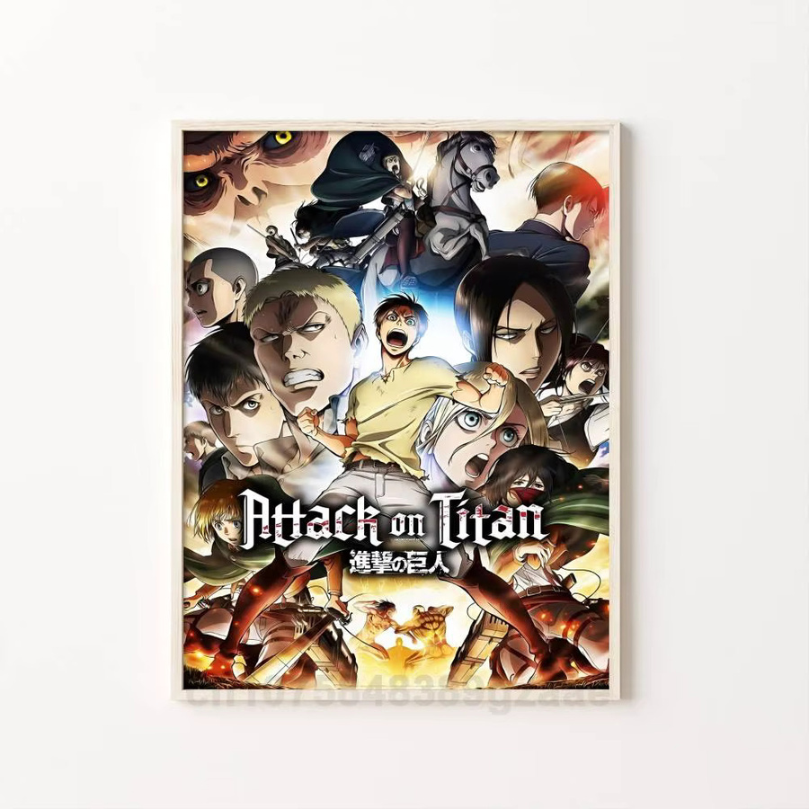 Selbstklebendes Anime Attack On Titan Poster aus Papier, Wanddekoration in Mehrfarbig, B/H: 15 x 15 cm - Bild 6