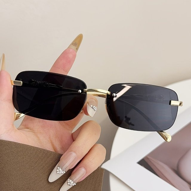 DIXSG Sonnenbrille, randlos, quadratisch, Metall, Damen - Bild 1