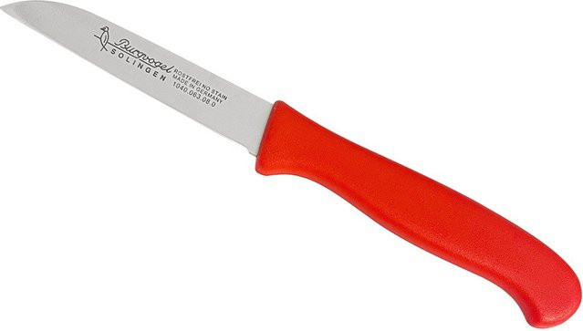 Burgvogel Gemüsemesser mit rotem Kunststoffgriff aus Edelstahl, Klingenlänge: 8 cm - Bild 1