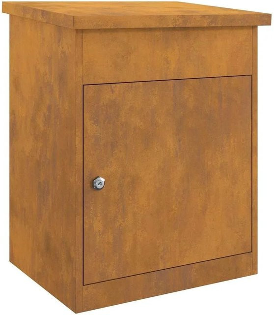DELUKE Paketbox KILI Paketkasten aus Cortenstahl in Rostoptik, B/T/H: 47,5 x 38 x 59 cm - Bild 1