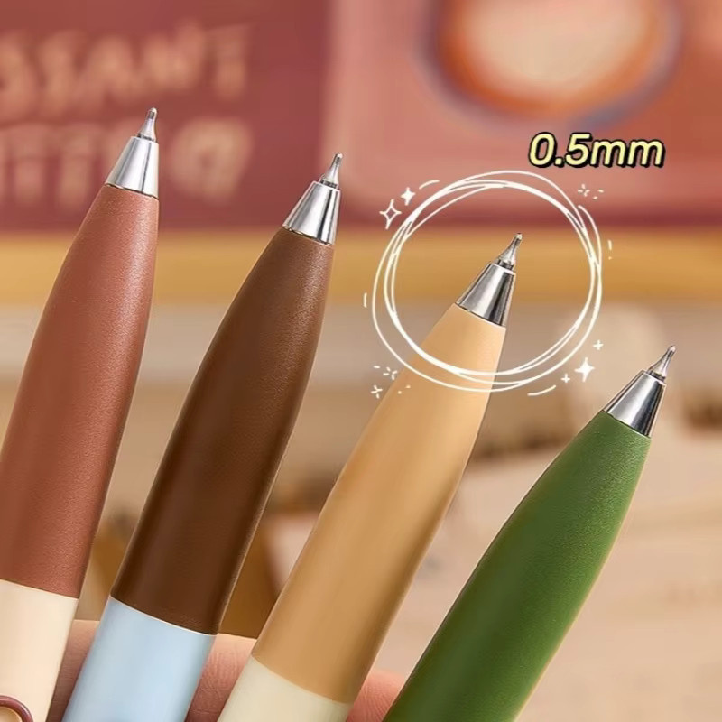4er Set Ästhetische Gelschreiber mit 0,5 mm Spitze und schwarzer Tinte in verschiedenen Farben für Schule und Büro - Bild 4