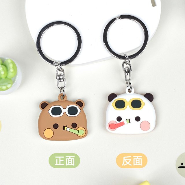 Schlüsselanhänger Anime Dudu Bubu 3D Panda Figur, Unisex - Bild 1