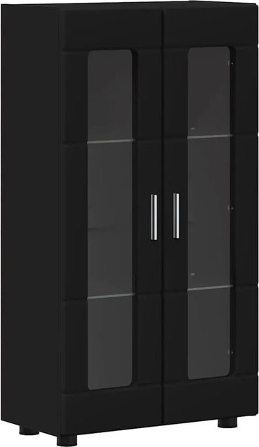 vidaXL Sideboard FLORIN Modern Schwarz Matt B/T/H: 55,5 x 29 x 103 cm - Bild 1