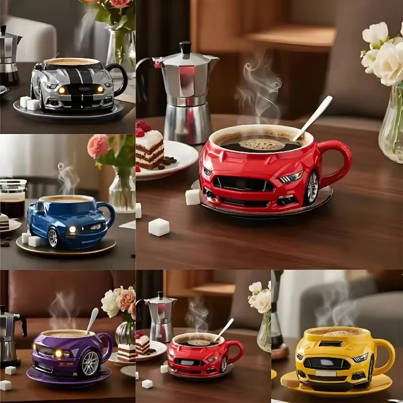 Kreative Kaffeetasse in Auto-Form aus Edelstahl für Erwachsene - Bild 3
