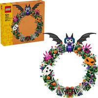 LEGO Halloweenkranz Konstruktionsspielzeug mit Fledermaus, Kürbissen, Gespenst und Spinnennetz - Bild 1