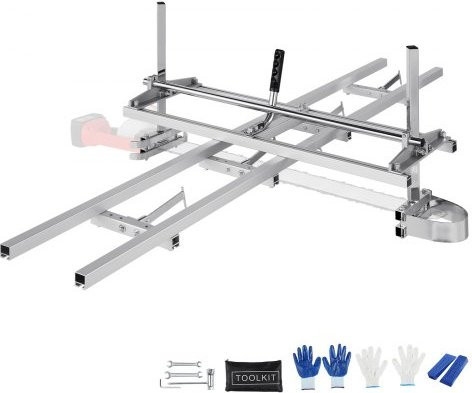 VEVOR Tragbares Sägewerk aus Aluminium in Silber mit Führungsschiene für Kettensägen, Schnittdicke 5,08-300 mm, Führungsschiene: Länge: 274,5 cm, Breite: 24,1 cm, Höhe: 10,84 cm - Bild 1