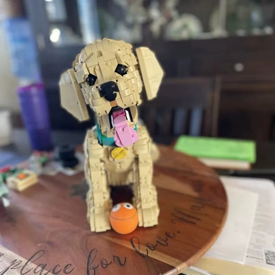 Golden Retriever Welpen Baustein-Modellbausatz, 2102 Teile - Bild 2