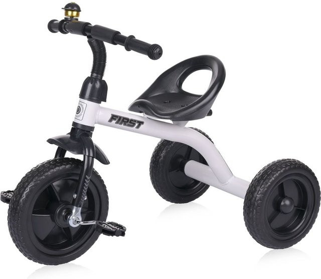 Lorelli Dreirad First ergonomischer Sitz EVA-Räder ab 3 Jahren weiß schwarz - Bild 1