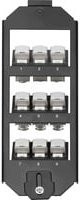Digitus Bodentankhalter für Keystone Module, 3-fach, Schwarz - Bild 1