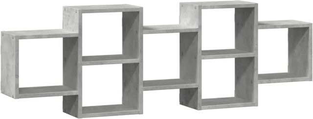 vidaXL Wandregal aus Holzwerkstoff in Betongrau, B/T/H: 129 x 18 x 42 cm - Bild 1