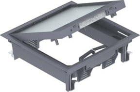 OBO Bettermann Geräteeinsatz Kombination GES4-2U10T 7011 Grau - Bild 1
