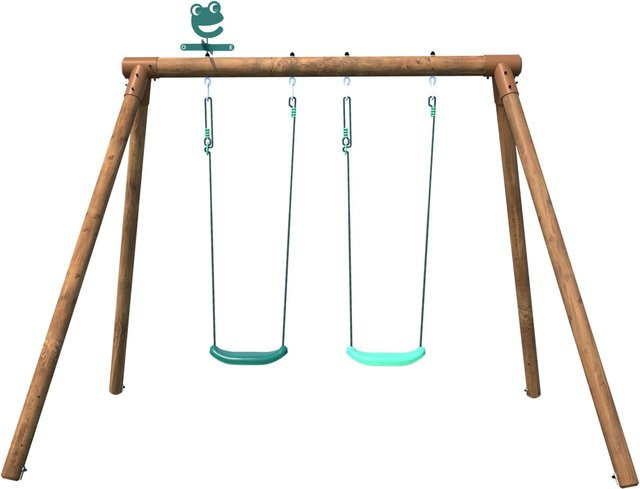 Soulet Holzschaukel Alizee für Kinder in Braun und Grün B/T/H: 265 x 166 x 195 cm - Bild 1
