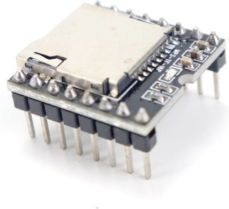 Mini-MP3-Player-Modul mit UART SPI Control und TF-Karten-Slot für Arduino und Raspberry Pi, Schwarz - Bild 1