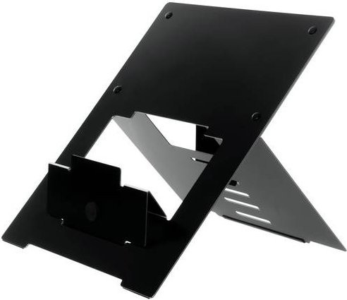 R-Go Riser Flexible Laptop-Ständer aus Aluminium, höhenverstellbar in 5 Stufen, für Laptops und Tablets von 10-22 Zoll bis 5 kg, Schwarz - Bild 1