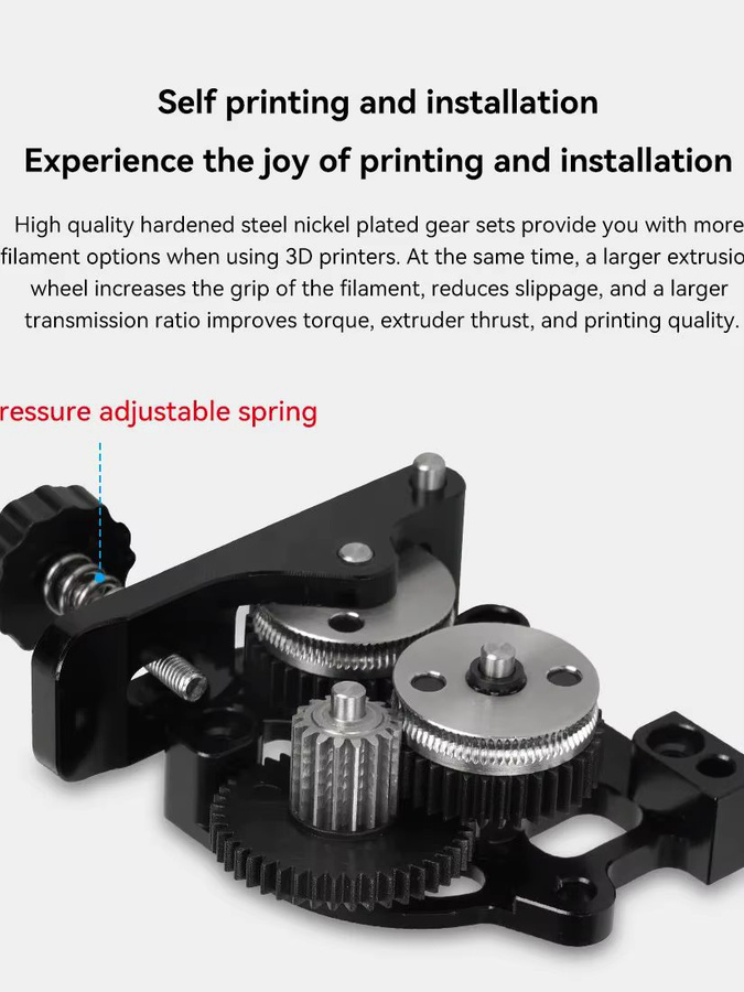 Torlipy HGX Extruder-Zahnradsatz für VORON Dual Gear Extruder aus gehärtetem Stahl in Silber - Bild 6